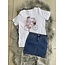 Italy Moda ITALY MODA PRINTED WHITE T -SHIRT