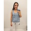 CHOKLATE CHOKLATE SLEEVELESS TOP WITH SEQUINS V-NECK