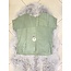 Star STAR ROUND NECK LINEN MIX TOP WITH NECKLACE