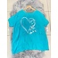 MADE IN ITALY ROUND NECK LINEN MIX TOP WITH LOVE HEART