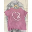 MADE IN ITALY ROUND NECK LINEN MIX TOP WITH LOVE HEART