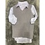 Italy hope ITALY HOPE SLEEVELES KNIT WITH WHITE SHIRT