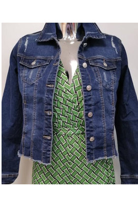 MY BESTINY RIPPED DENIM JACKET