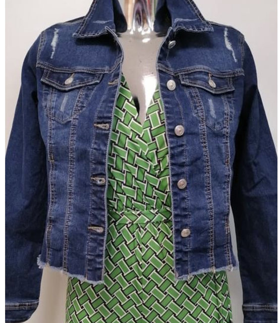 MY BESTINY RIPPED DENIM JACKET