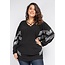 GRANDE TAILLES BATWING SEQUINS TOP 1045
