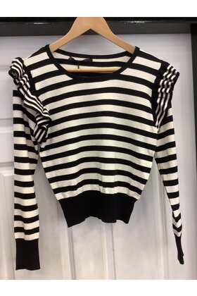 STUDIO STRIPED CROPPED KNIT 5225