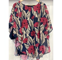 JAINSON FLORAL OVERSIZED TOP 6196