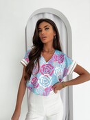 EMI V-NECK PRINT TOP 5879 EMI V-NECK PRINT TOP 5879