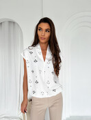 EMI V-NECK PRINT TOP 4018