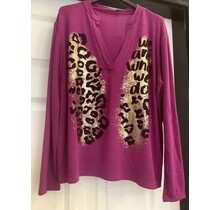 NAIIF LEOPARD V-NECK TOP 810