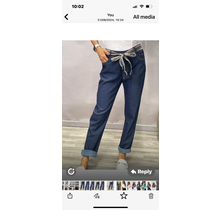 G.T BELTED DENIM JOGGER 8293