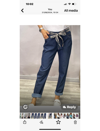 G.T BELTED DENIM JOGGER 8293