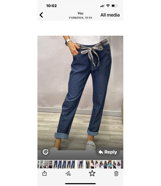 G.T BELTED DENIM JOGGER 8293 G.T BELTED DENIM JOGGER 8293