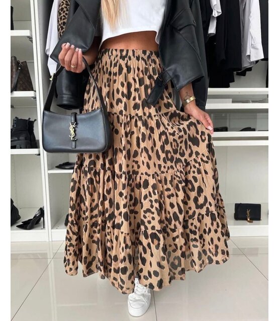 ESTEE BROWN LEOPARD SKIRT 6889