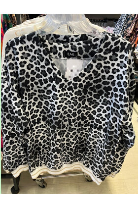EMI LEOPARD PRINT LONG SLEEVE TOP 3758