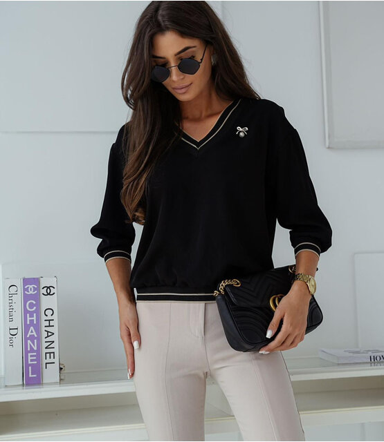 EMI V-NECK LONG SLEEVE TOP 4759 EMI V-NECK LONG SLEEVE TOP 4759