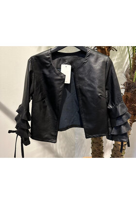 NEW COLLECTION PU DETAILED JACKET 5905