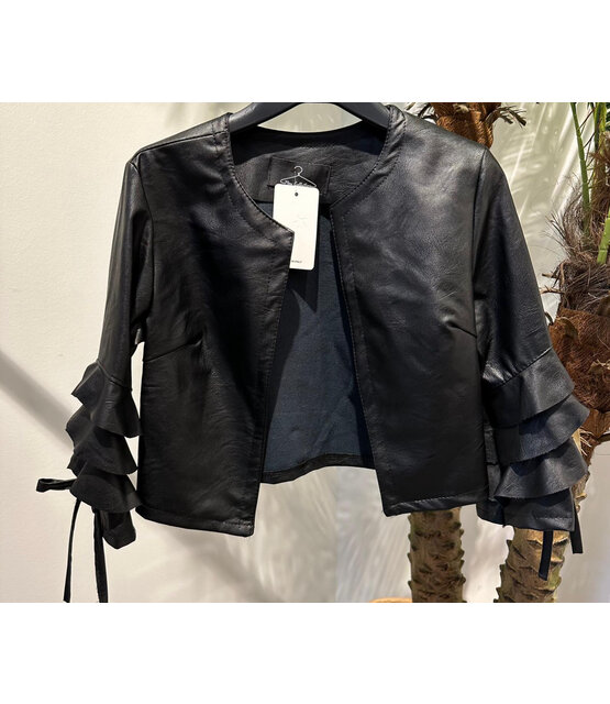 NEW COLLECTION PU DETAILED JACKET 5905