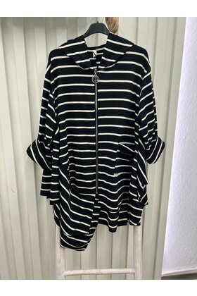 MADE IN ITALY STRIPED HOODED JACKET 2749