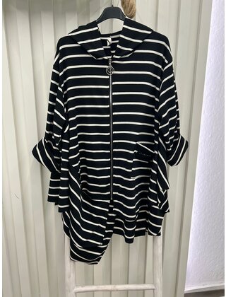 MADE IN ITALY STRIPED HOODED JACKET 2749