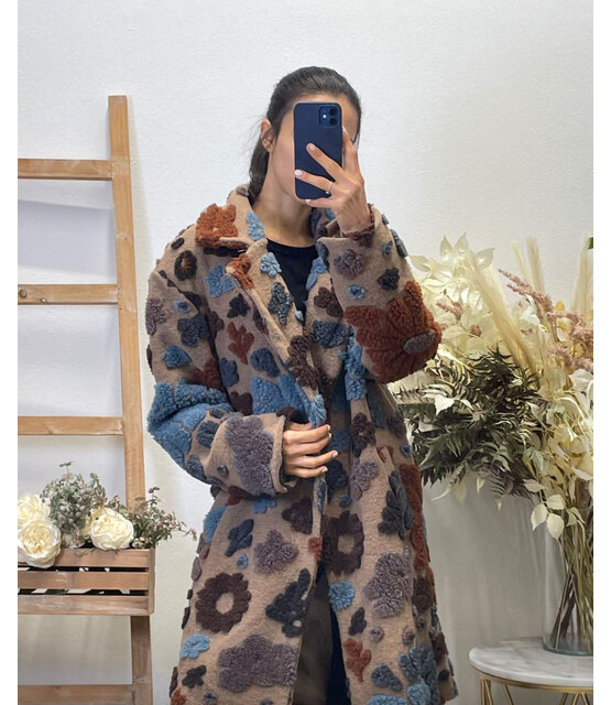 JAINSON FLORAL TEDDY JACKET 7591 JAINSON FLORAL TEDDY JACKET 7591