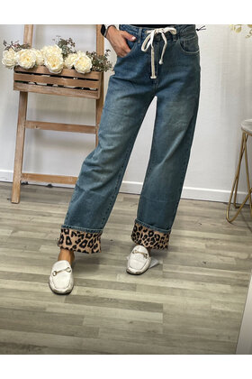 3D WIDE LEG LEOPARD DENIM 1550