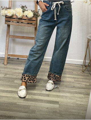 3D WIDE LEG LEOPARD DENIM 1550