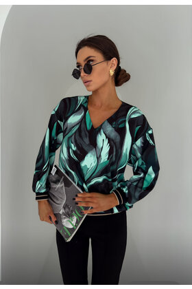 EMI V-NECK LONG SLEEVE TOP 1830