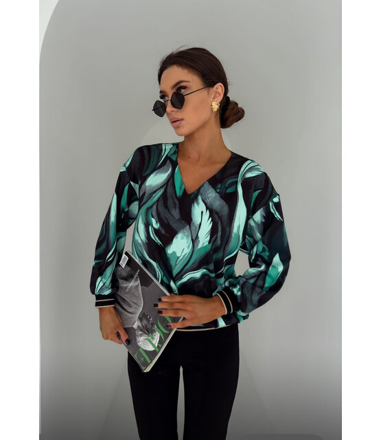 EMI V-NECK LONG SLEEVE TOP 1830