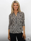 KATE & PIPPA LEOPARD ZIP TOP 2769