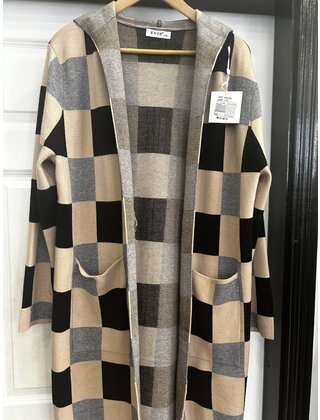 EVIS HOODED SQUARE CARDIGAN 3036