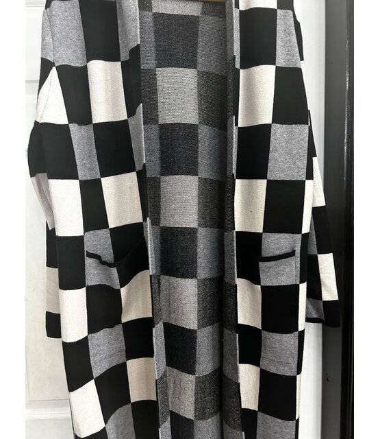 EVIS HOODED SQUARE CARDIGAN 3036