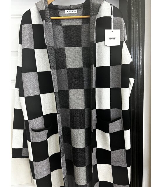 EVIS HOODED SQUARE CARDIGAN 3036