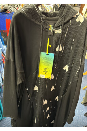 FLY OUT HEART HOODED DRESS 1607