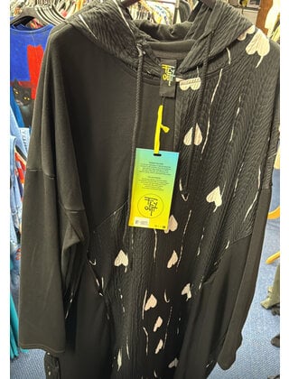 FLY OUT HEART HOODED DRESS 1607