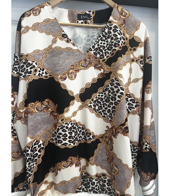 EMI V-NECK TOP CGAIN PRINT 2050