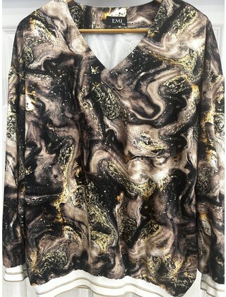 EMI V- NECK LONG SLEEVE TOP 6970