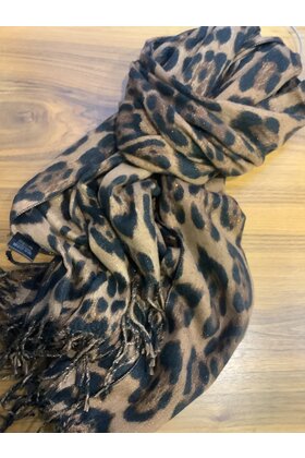 JAINSON LEOPARD TOSSEL SCARF 1199