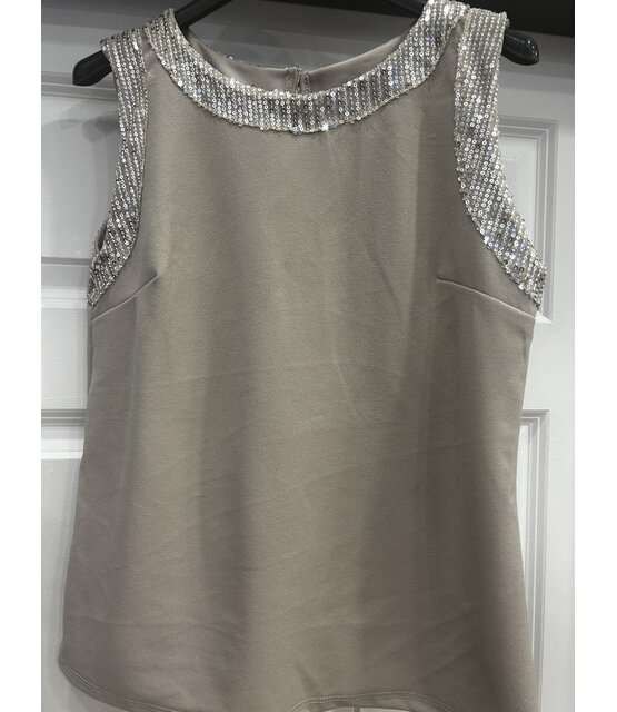 FORCYMA SLEEVELESS SPARKLE TOP 0758 FORCYMA SLEEVELESS SPARKLE TOP 0758