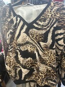 MADE IN ITALY V-NECK LEOPARD TOP 4779