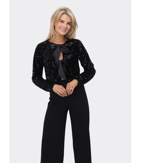 KATA & PIPPA SPARKLE BOW LORI CARDIGAN 0000