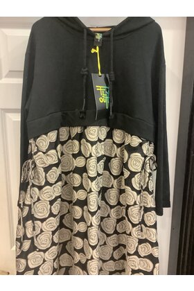 FLY OUT ROSE HOODED DRESS 1597