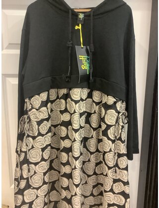 FLY OUT ROSE HOODED DRESS 1597