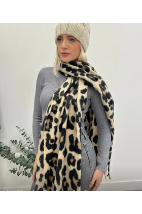 FC MODA LEOPARD LONG SCARF 1225