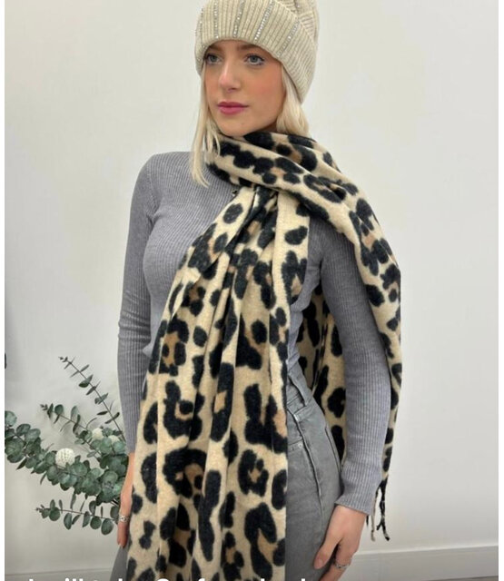 FC MODA LEOPARD LONG SCARF 1225 FC MODA LEOPARD LONG SCARF 1225