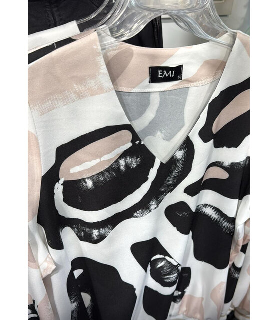 EMI LING SLEEVE PRINT TOP 9601
