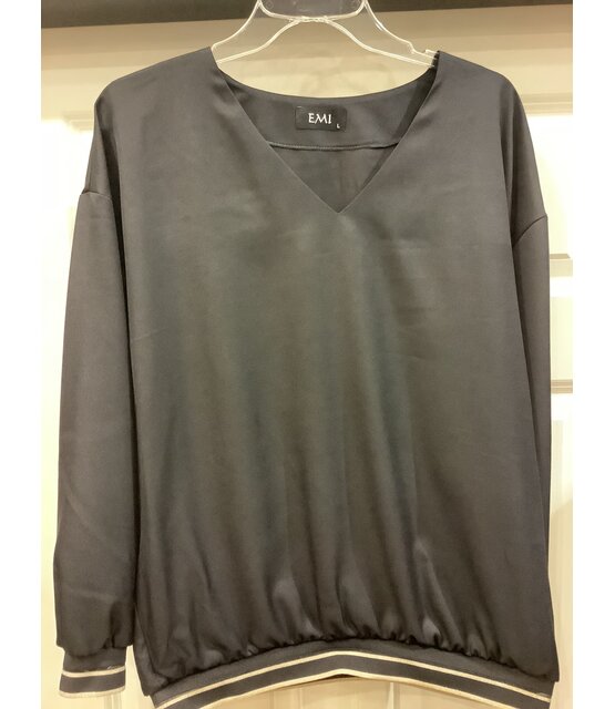 EMI V-NECK LING SLEEVE TOP 3969