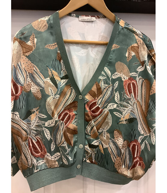 MADE IN ITALY PRINT CARDIGAN  8090