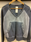 MADE IN ITALY STUD V-NECK TOP 3859