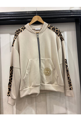 ZOLA BOMBER JACKET WITH LEOPARD 0089
